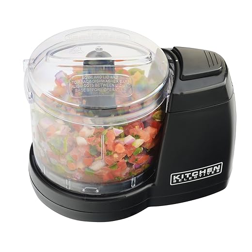 Kitchen Selectives MC-6BL Kitchen Selectives Mini Chopper, Black, 2 cups