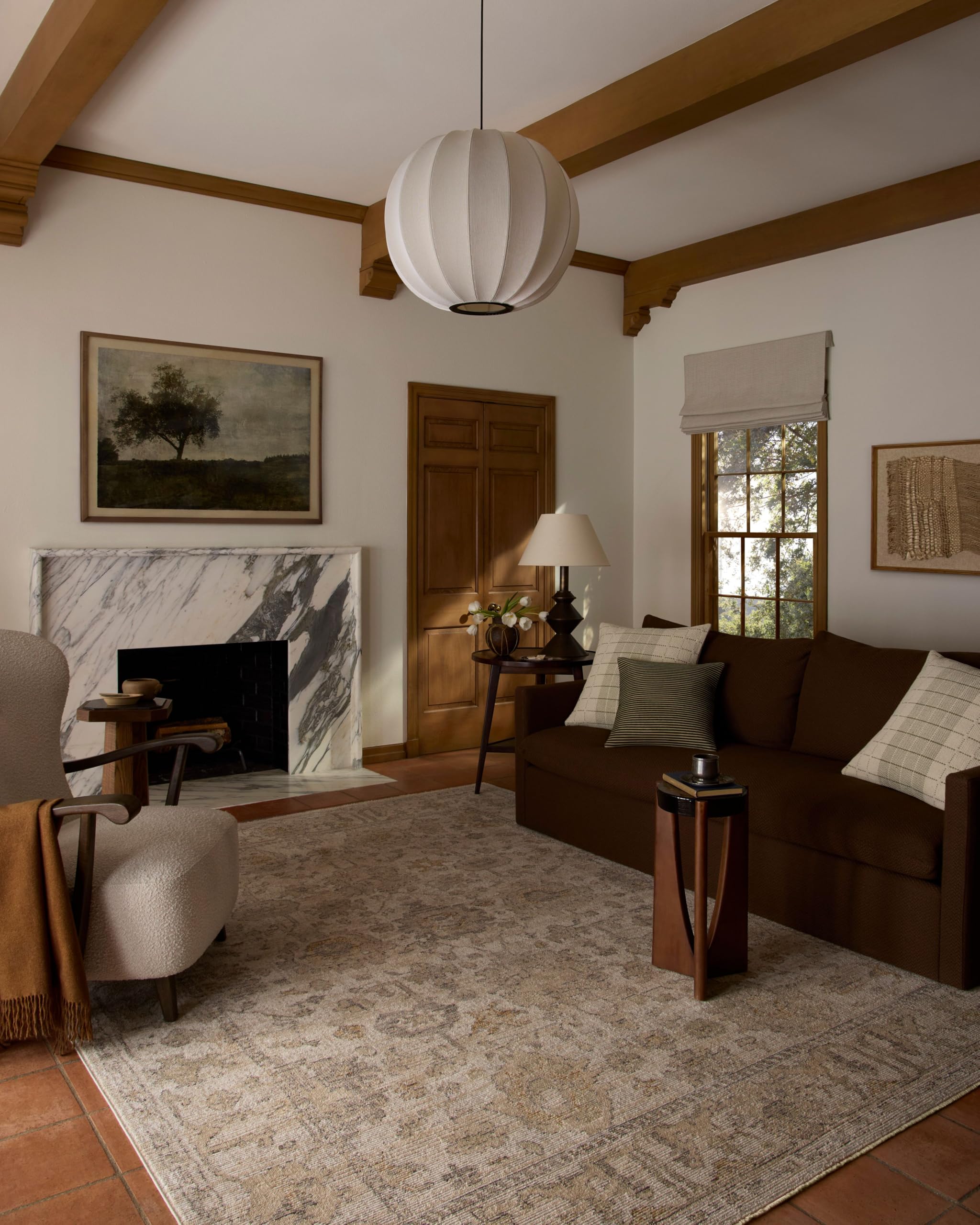 Loloi Milena Collection MLE-08 Ivory/Sand 5'-2" x 7'-6" Area Rug