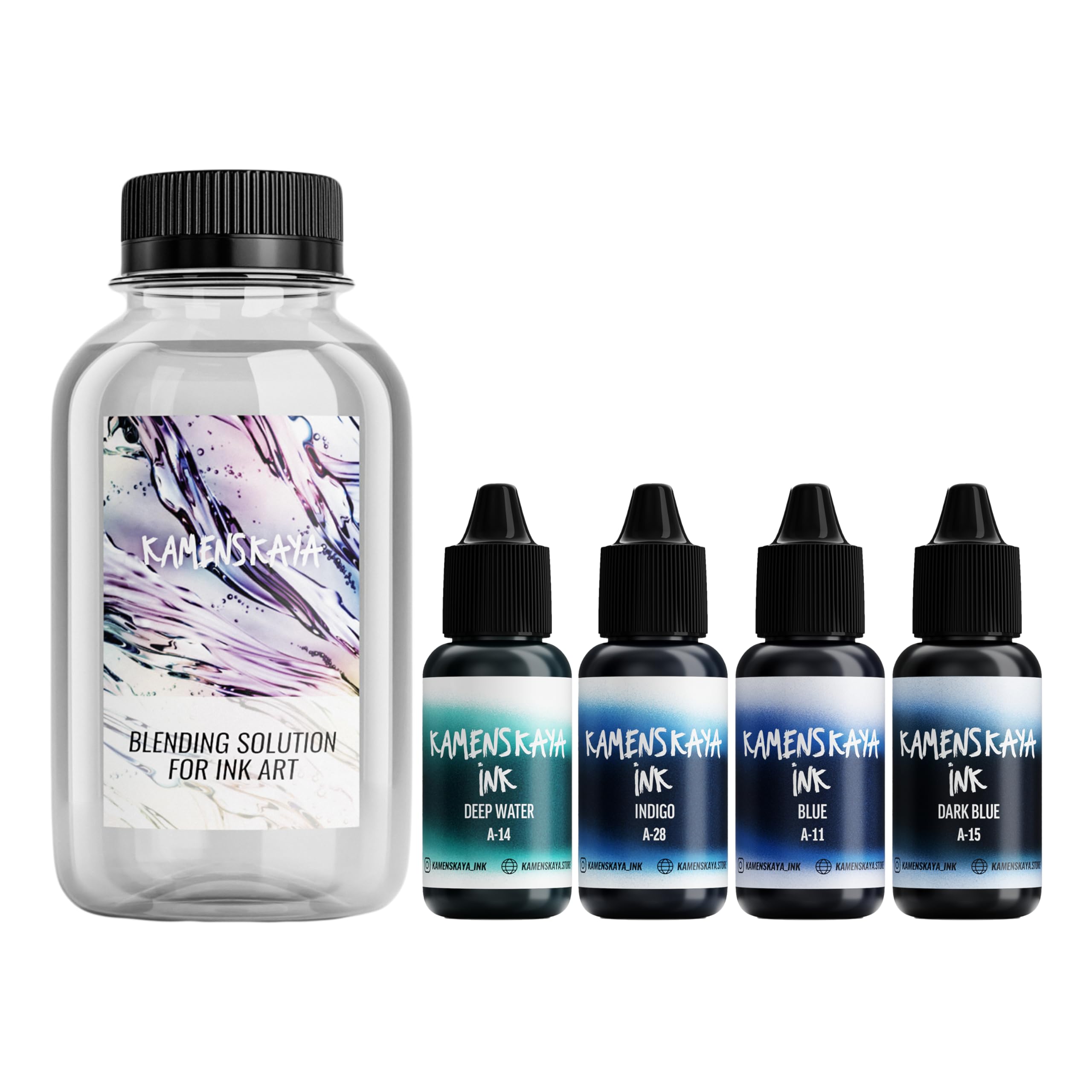 Kamenskaya Alcohol Ink Set with Alcohol Ink Blending Solution
