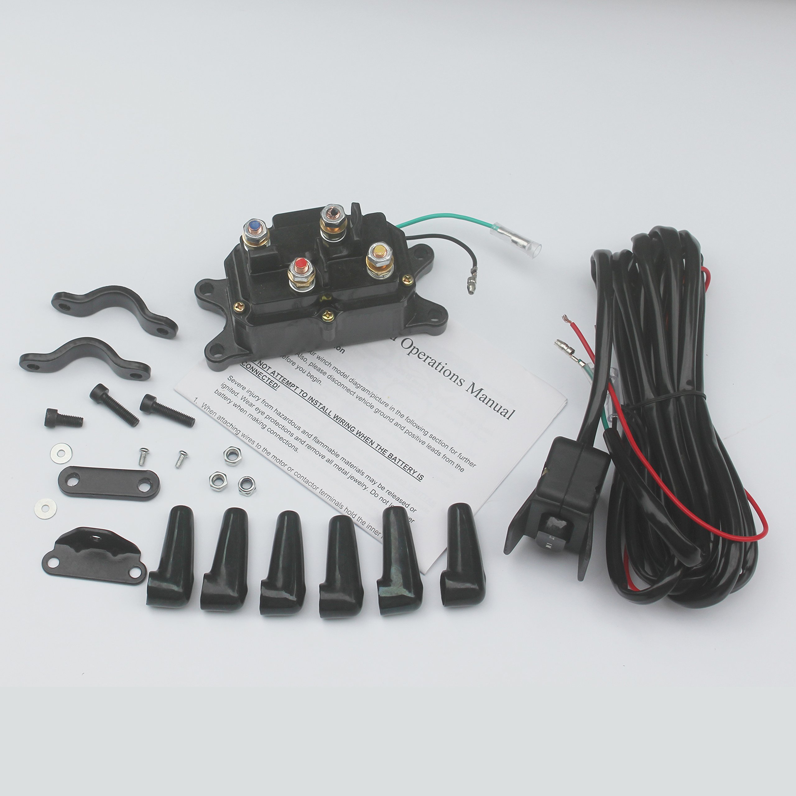 Buy kipa Winch Solenoid Relay 12V 250A & Winch Rocker Thumb Switch Assy