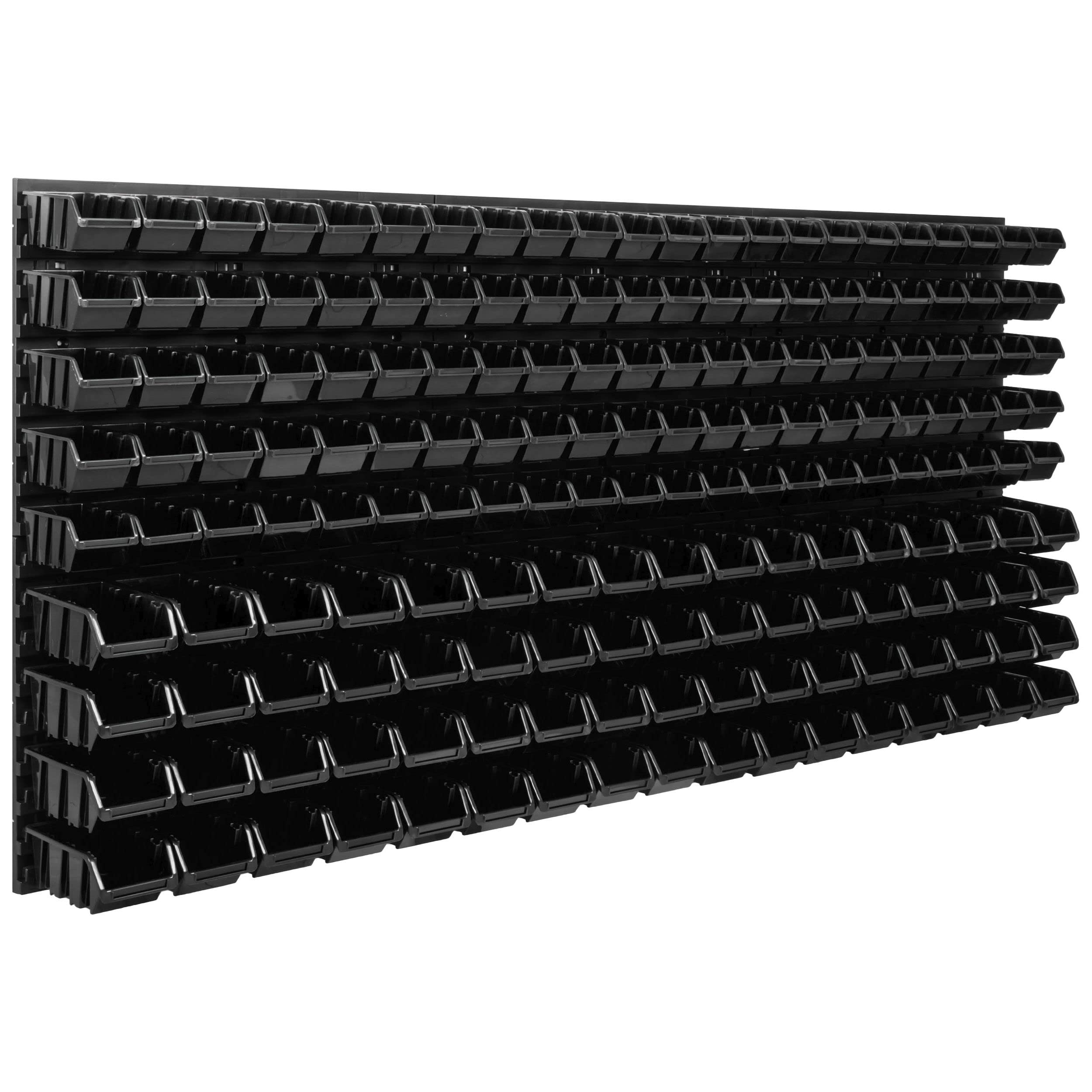 System magazynowy regał warsztatowy | 172 x 78 cm | 178 szt. pudełko | regał ścienny z pojemnikami do układania - płyty ścienne ekstra mocny regał na przedmioty ściana magazynowa regał magazynowy garaż regał