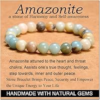 Vista 126 de MASSIVE BEADS Pulsera elástica de yoga hecha a mano con piedra natural, cristal curativo, energía, regalos para adultos unisex de 0.157 in, 0.236
