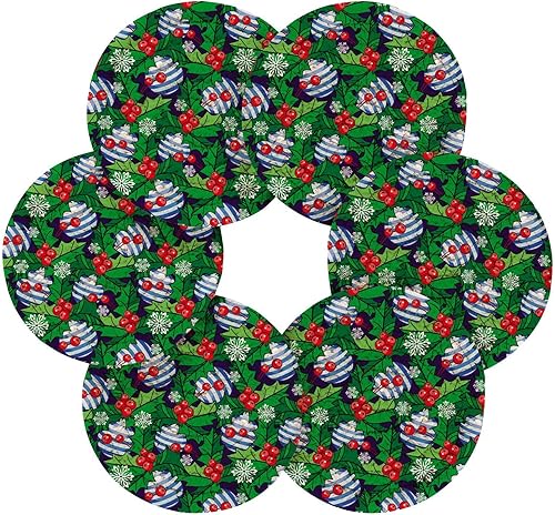 Miniatura 2 de Christmas Decorations Casters Coasters for Desk Set with Holder 6 Pack Table Coasters Tabletop Protection Outside