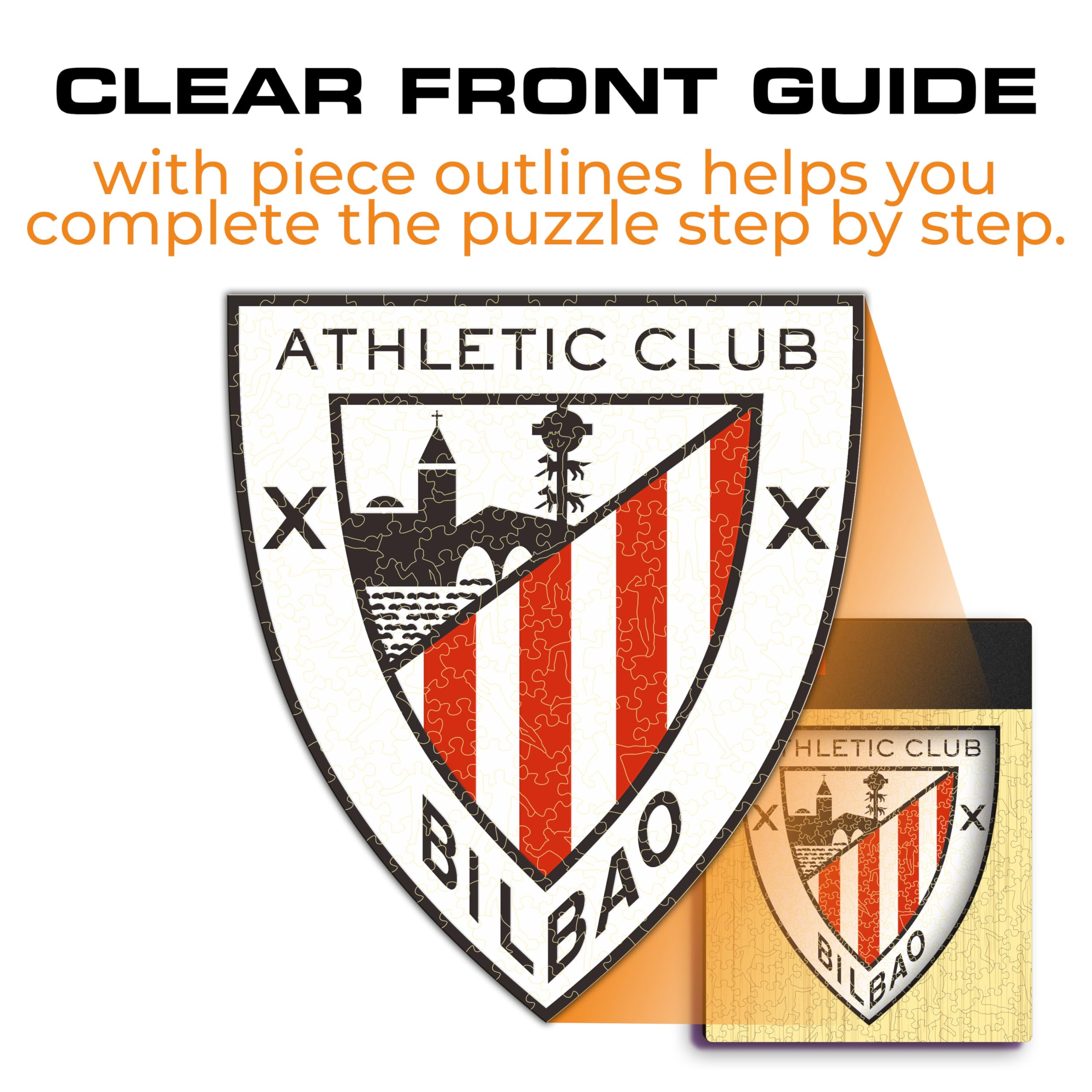 Iconic Puzzles - Athletic Club, oficjalnie licencjonowane, w 100% zrównoważone drewniane puzzle, prezent dla dorosłych i dzieci, rozmiar M, 270 szt