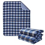 Brosive Washable Bed Pads, Non-Slip Bed Pads for Incontinence (36 x 72, 2 Pack) - Waterproof and Reusable Underpads for Adults, Kids, and Pets, Blue