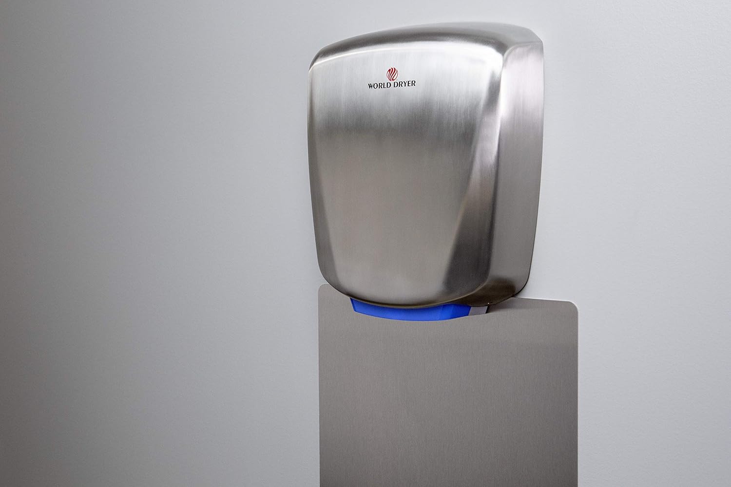 World Dryer Q-972A2 HEPA-Filtered VERDEdri, Polish S/S, Surface-Mounted ADA Compliant, Energy-Efficient High-Speed Dryer, Universal Volt