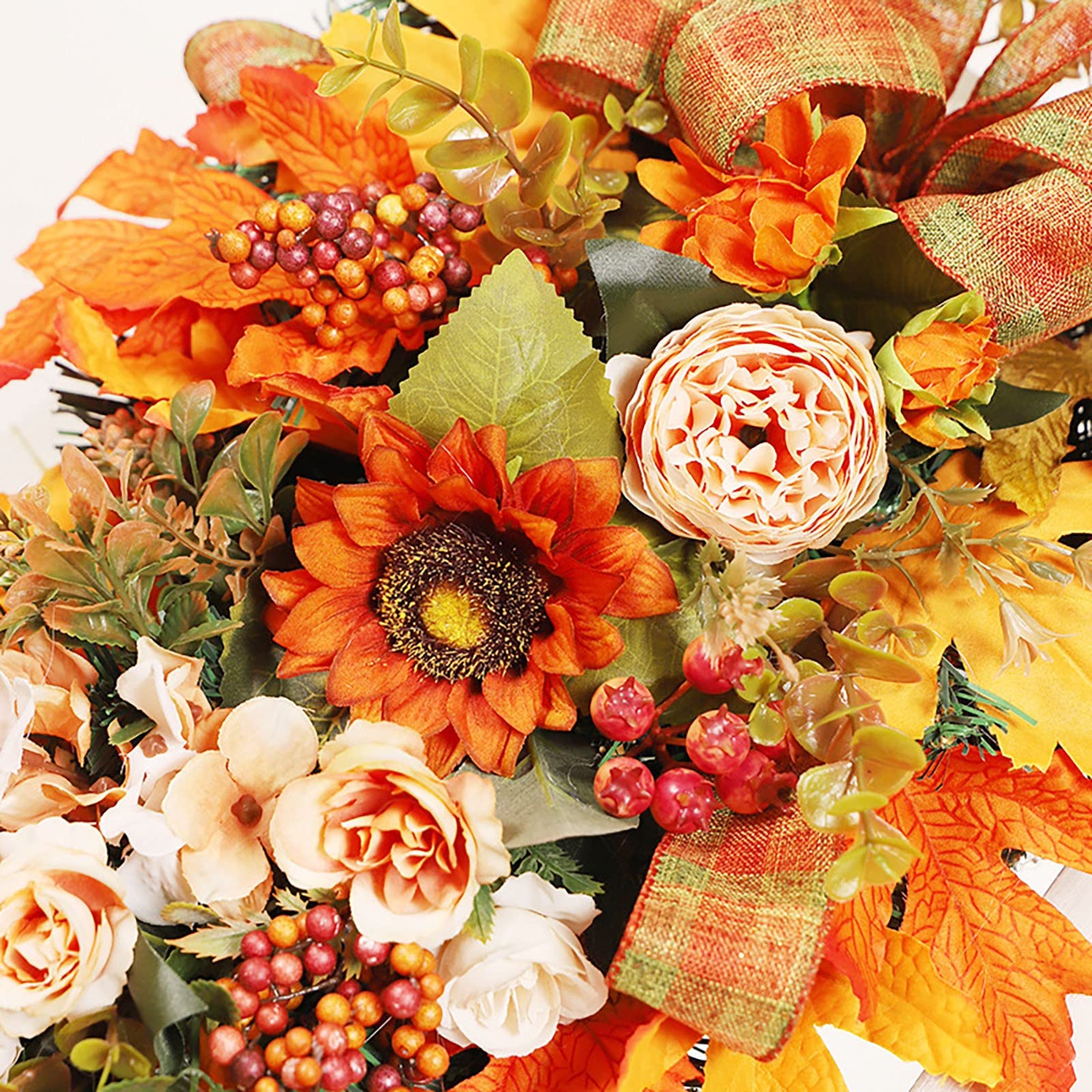 Amazon.com: Fall Wreaths for Front Door 22 Inch Autumn Wreath with