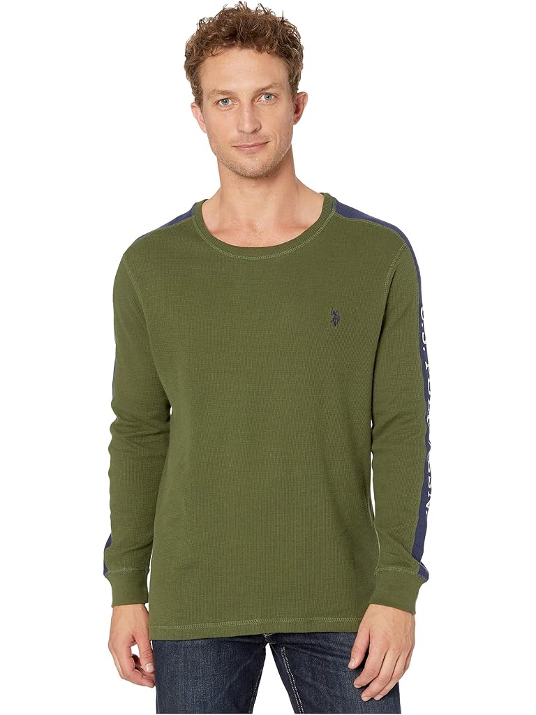 U.S. POLO ASSN. Arm Color Block Thermal Crew