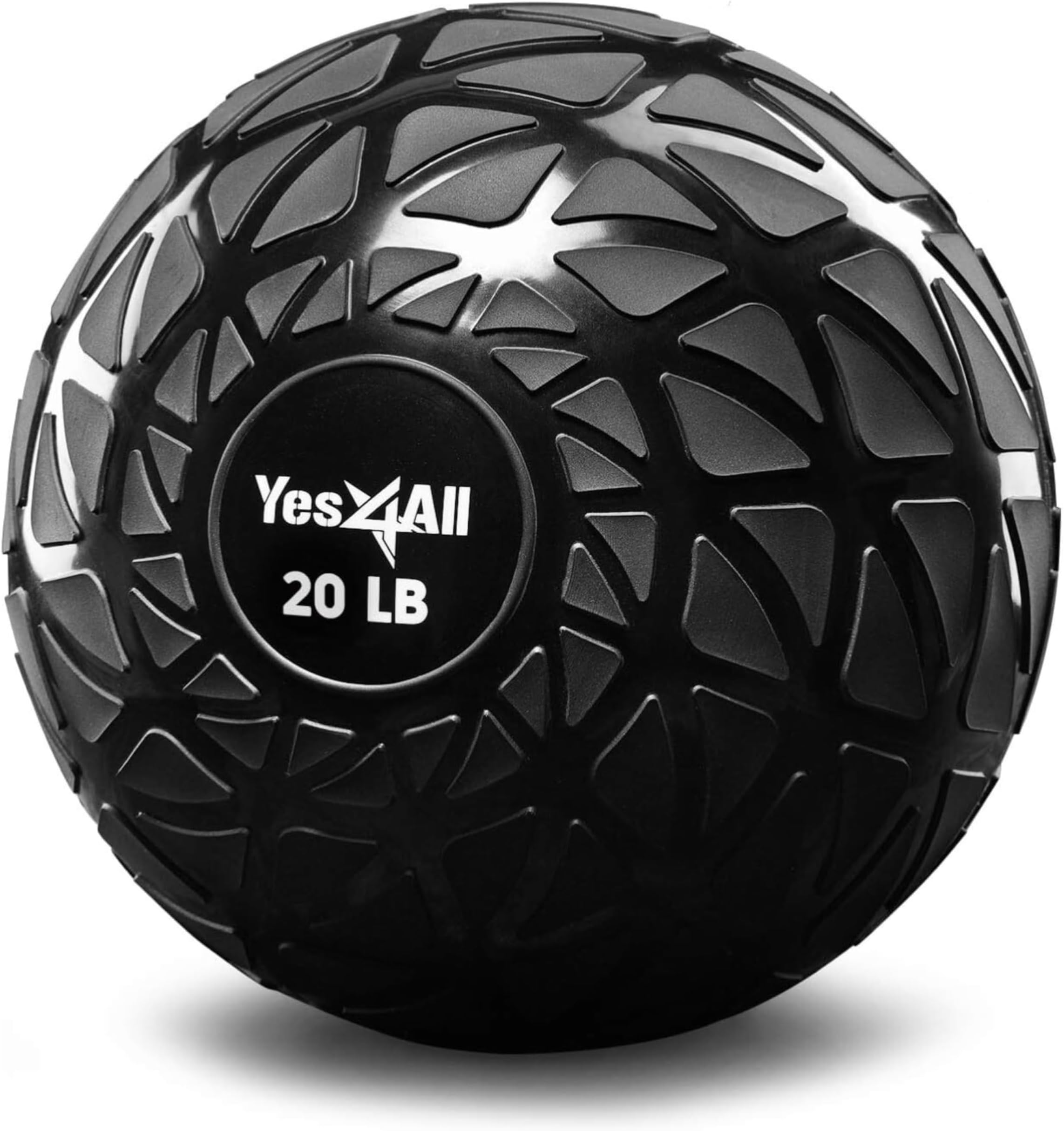 Yes4All Medicine Balls Weight Slam Balls 4.5kg, 6.8kg, 9kg, 11.3kg, 13.6kg, 18kg No Bounce Rubber Exercise Ball - Black, Blue, Teal, Orange & Glossy for Strength Training, Power, MMA Boxing Gym Weight