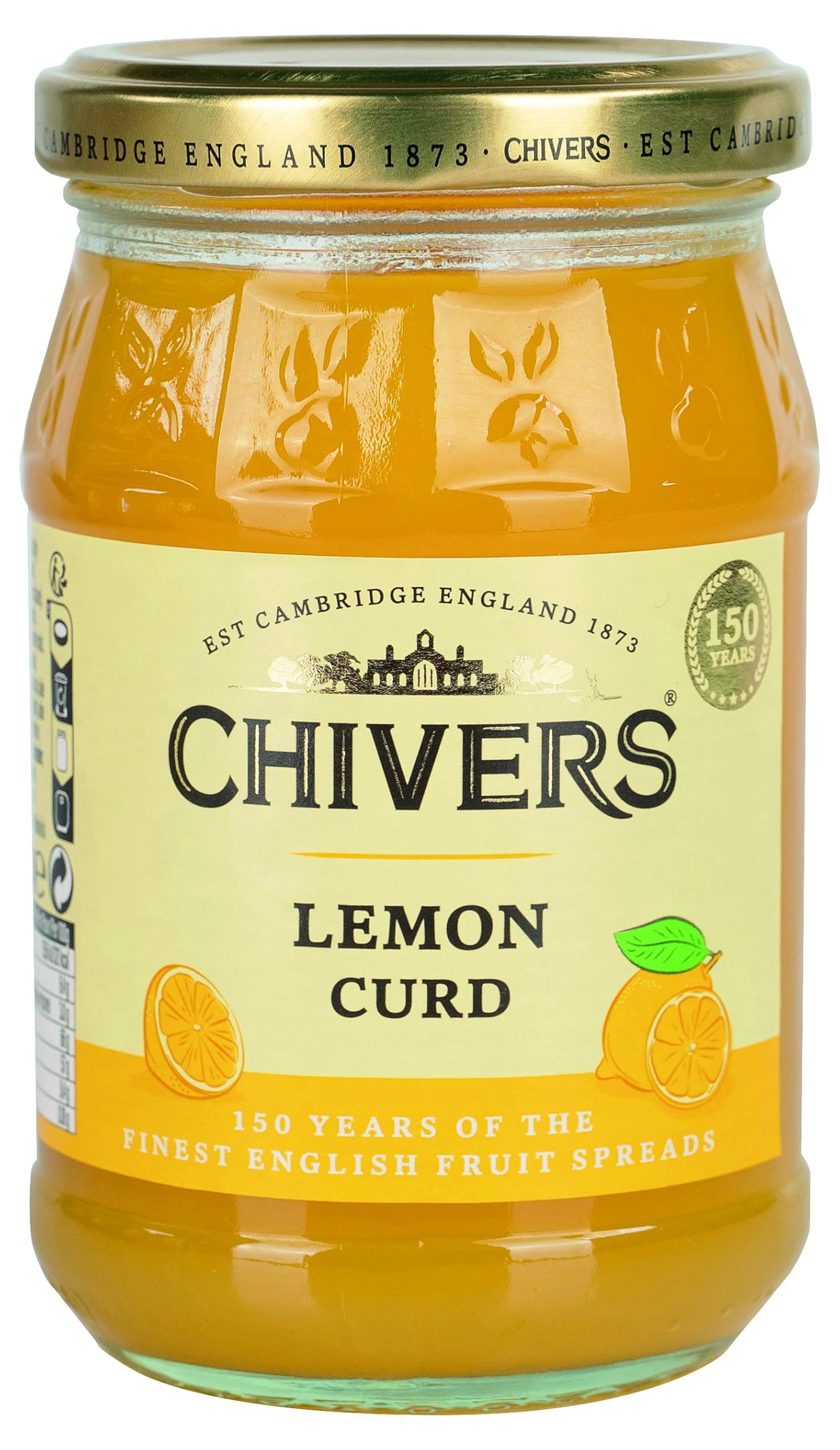 Chivers Lemon Curd Lot de 6 confitures anglaises authentiques pour les amateurs de citrons sucrés Idéal pour le petit déjeuner 320 g