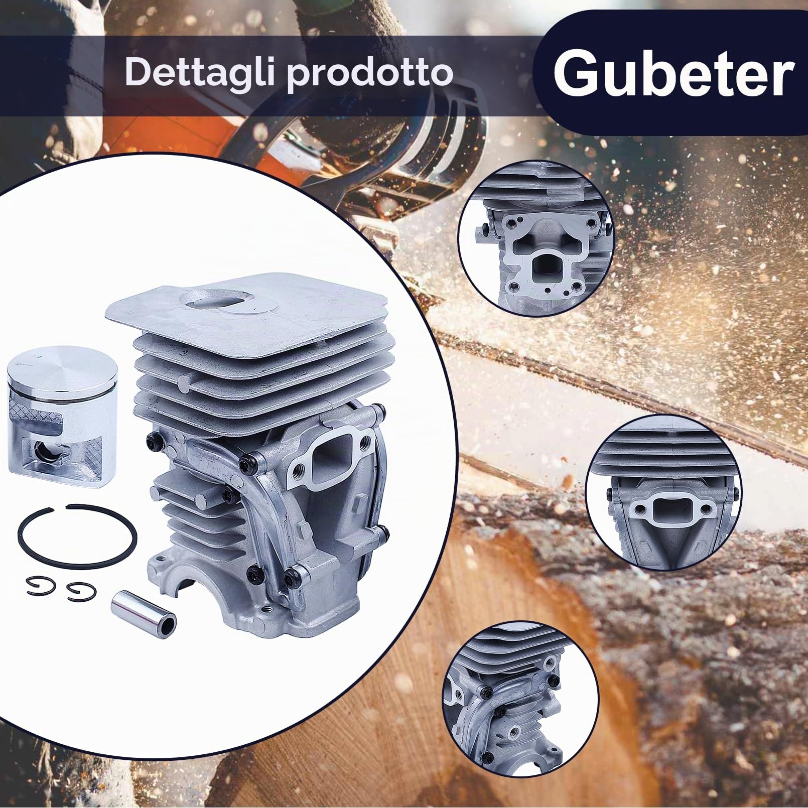 Kit pistone cilindro per Husqvarna 435 440E 135 140 Jonsered CS2240 motosega 504735101 Guarnizione Cilindro Guarnizione Carburatore Candele