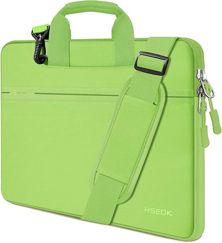 Miniatura 32 de Hseok Bolsa de hombro para laptop de 15, 15.6, 16 pulgadas, maletín, compatible con MacBook Pro de 16 pulgadas 2025-2019 M4 M3 M2 M1, Mac 15.4 Negro