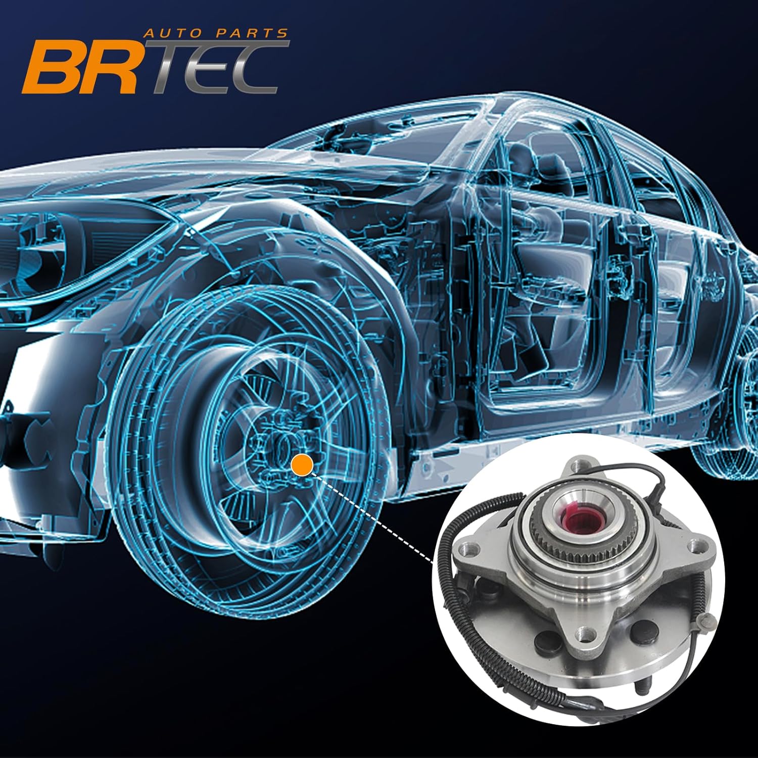512519 Rear Wheel Bearing and Hub Assembly Fits for 2014-2020 for Mazda 6; 2013-2020 for Mazda CX-5 (FWD), Rear Left/Right Wheel Hub & Bearing Assembly