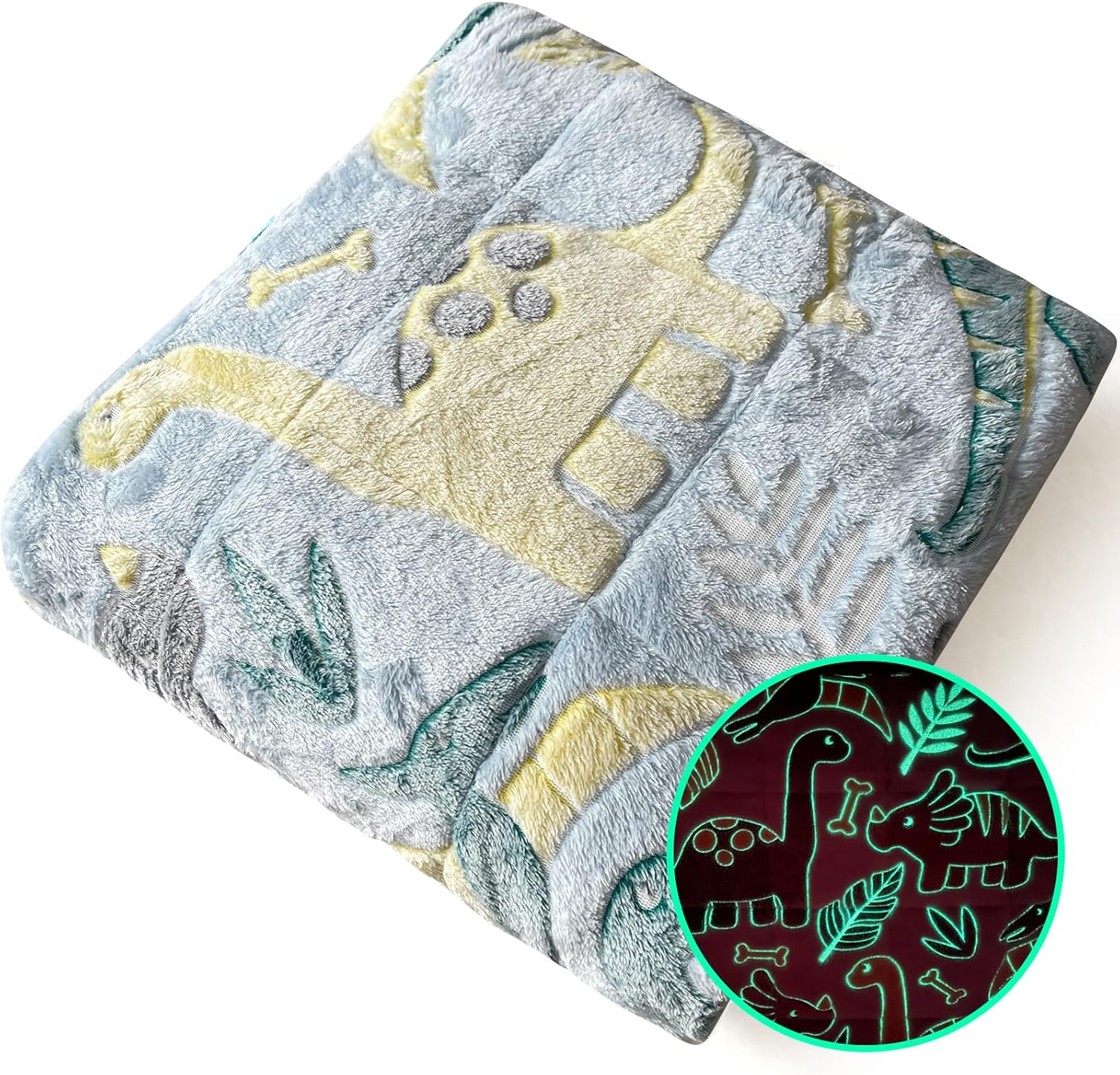 Allike 2 in 1 Weighted Blanket 08 lbs 41"x60", Grow in The Dark Warn