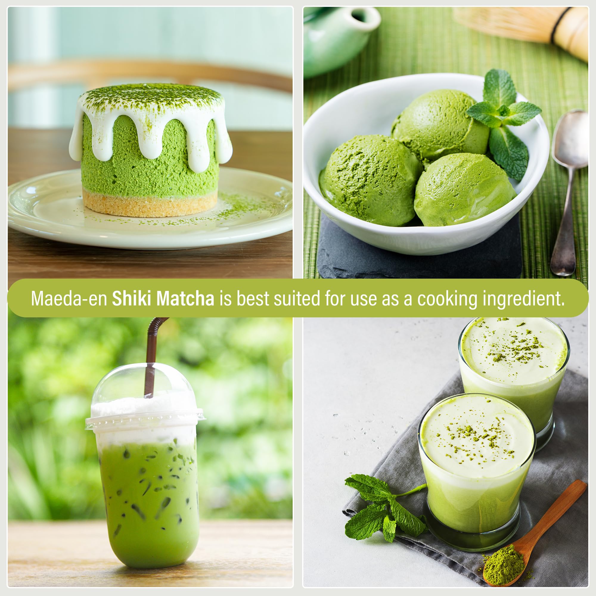MAEDA-EN Shiki Matcha Green Tea Powder 28g Japanese Origin 100 for Latte Smoothies and Baking 05448 1pk — view 5