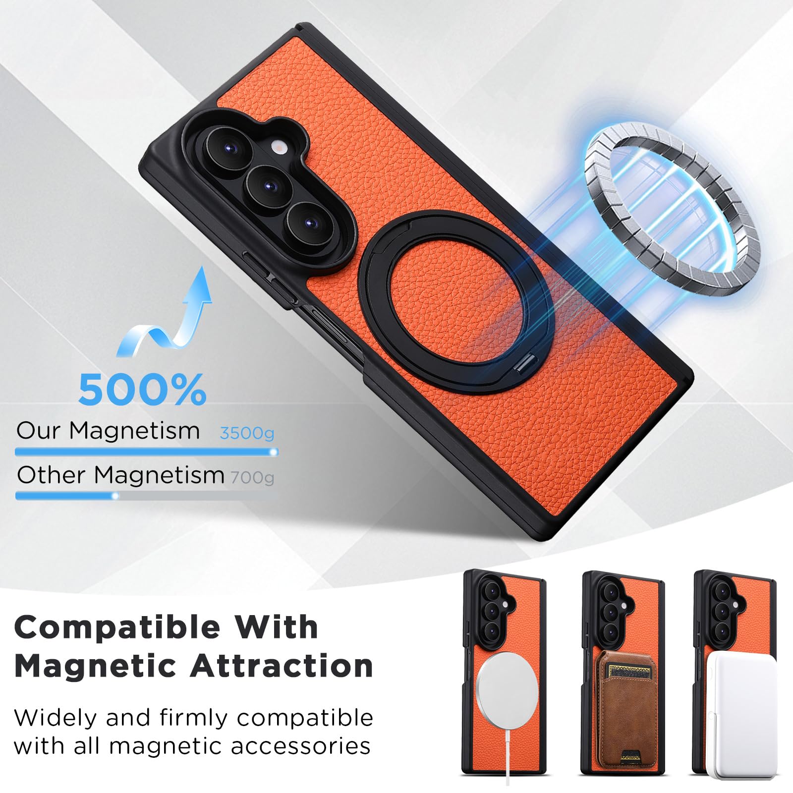 Magnética Funda para Samsung Galaxy Z Fold 8 Ultra, Bisagras Protección
