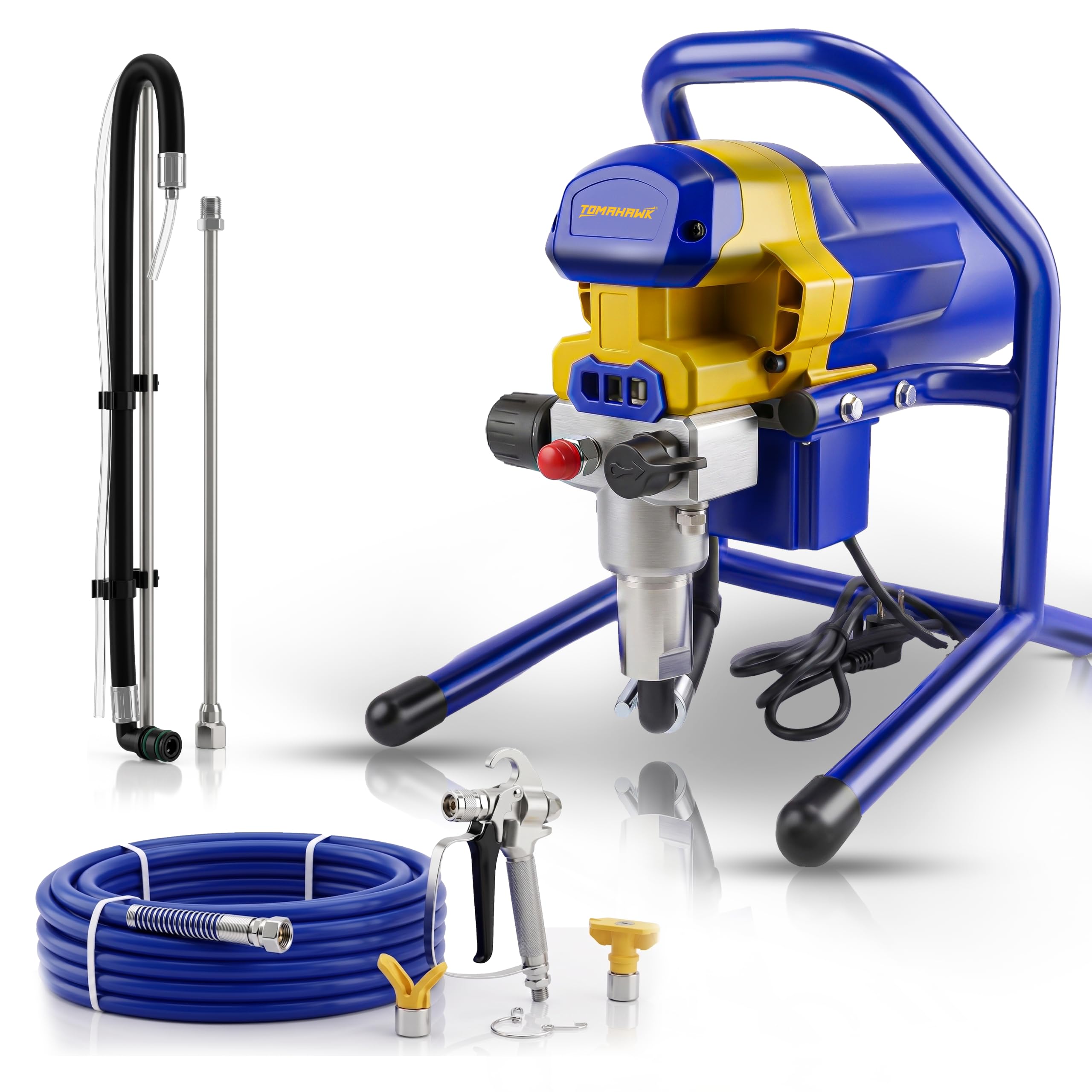 Tomahawk Paint Spray Machine for Home & Wall Painting | 750W High-Pressure Airless Spray Painting Machine, 3000 PSI, 1.2 L/min | for Putty, Primer, Distemper, Emulsion & Texture | 15m Hose-image-2