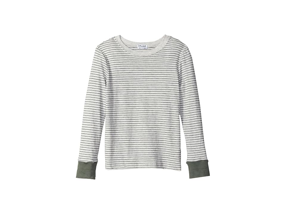 

Splendid Littles Always Washed Yarn-Dyed Long Sleeve T-Shirt (Little Kids/Big Kids) (Light Grey Heather) Boy's T Shirt