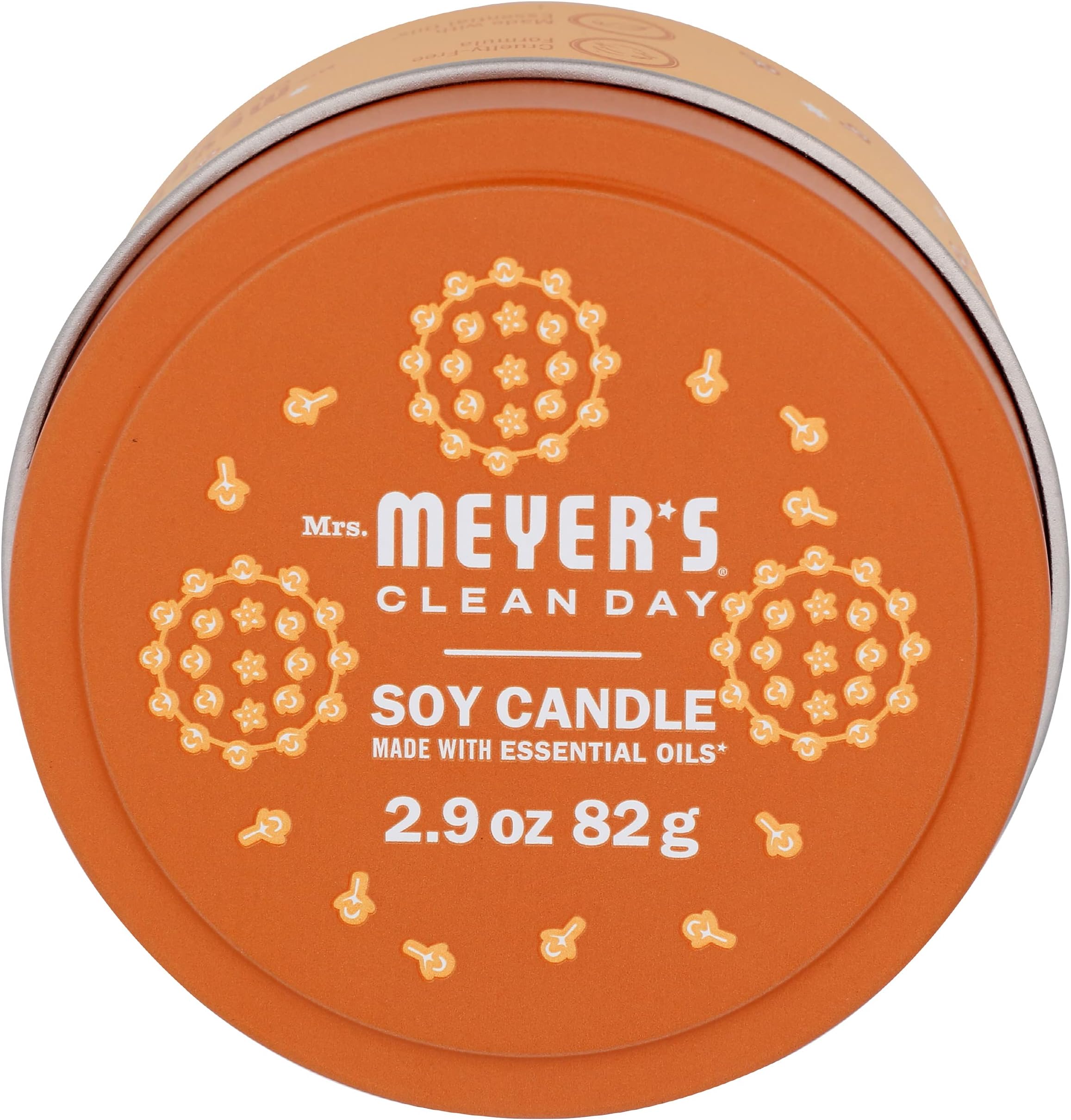 MRS MEYER'S Orange Clove Tin Candle, 2.9 OZ Home & Kitchen