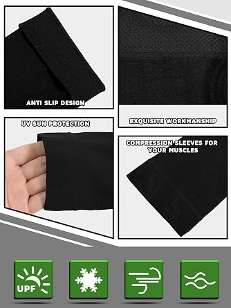 Foaincore 4 Pairs Cooling Arm Sun Sleeves