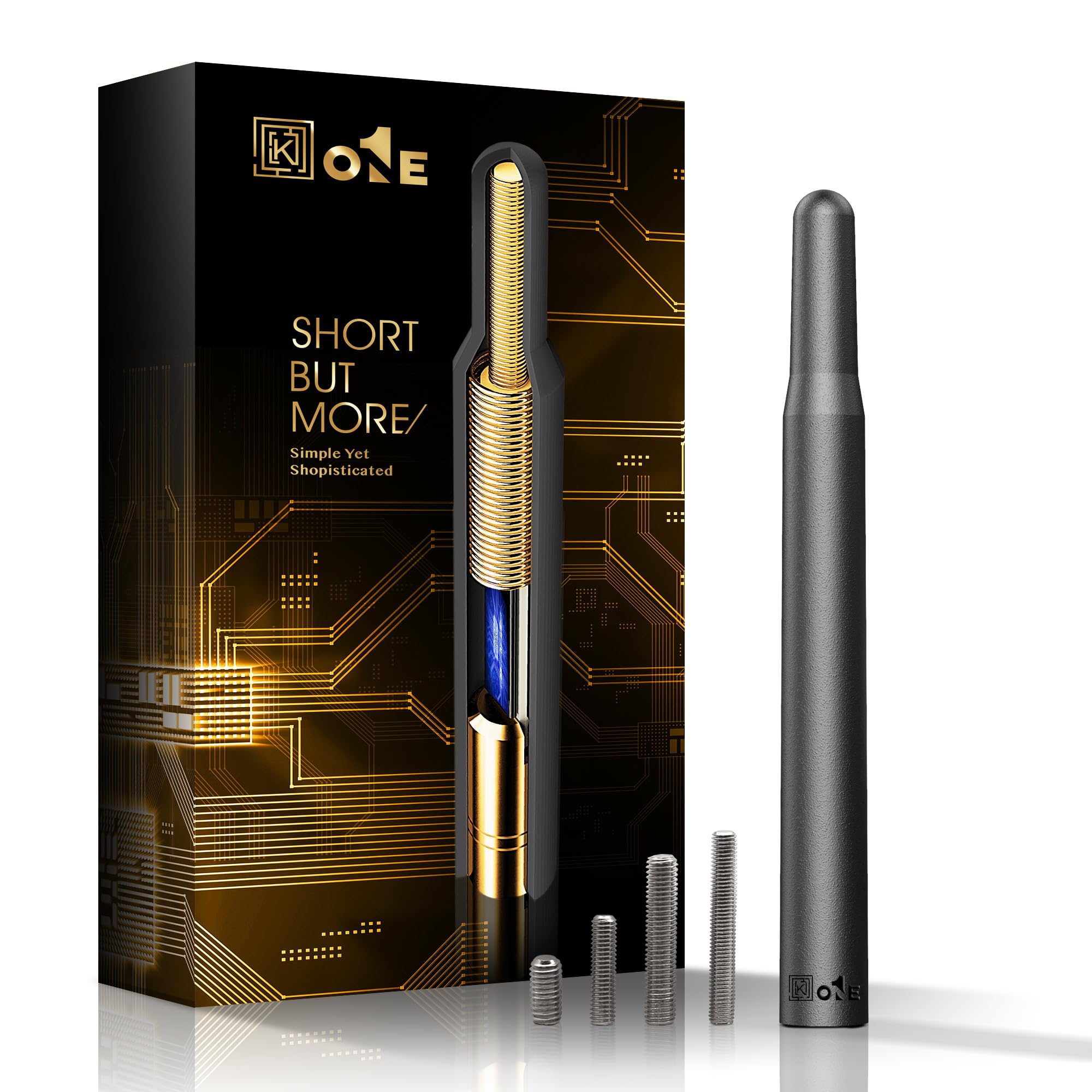 KEYO1E Short Antenna Compatible with 2007-2015 FJ Cruiser / 4.8 Inches Antenna Replacement/for Optimized FM AM Reception - FJ Cruiser Accessories