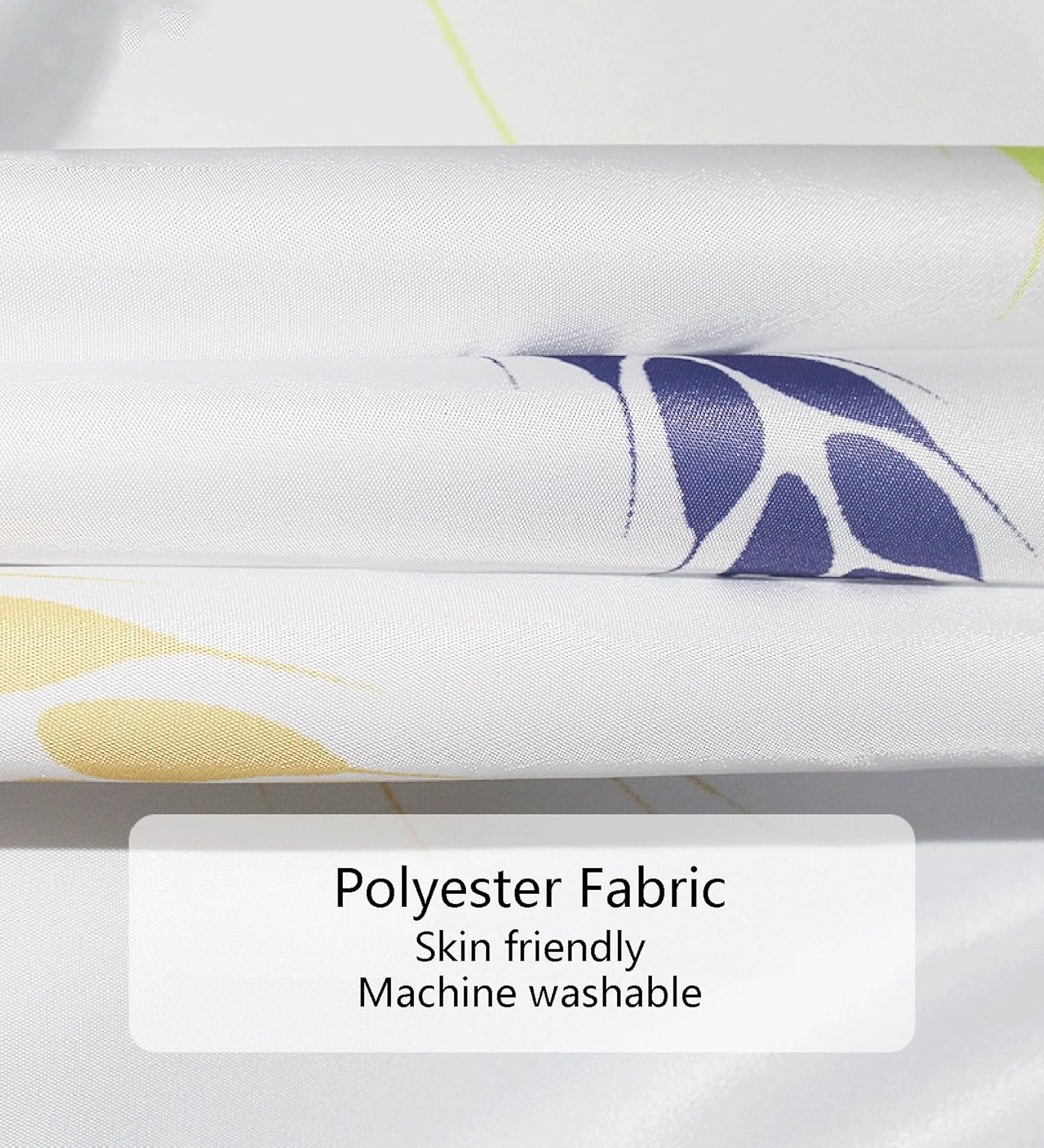 Heavy Duty Shower Curtains, Waterproof Machine Washable, Green Beige Flower Bath Curtain, Watercolor Plant Leaves Shower Curtain Liner for Bathroom (Color : Flower-1, Size : 59"x71") (Flower 2)