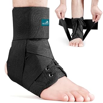 MEDIZED Ankle Brace, Lace Up Adjustable Support for Running, Basketball, Injury Recovery, Sprain! Ankle Support Wrap for Men, Women, and Children Small