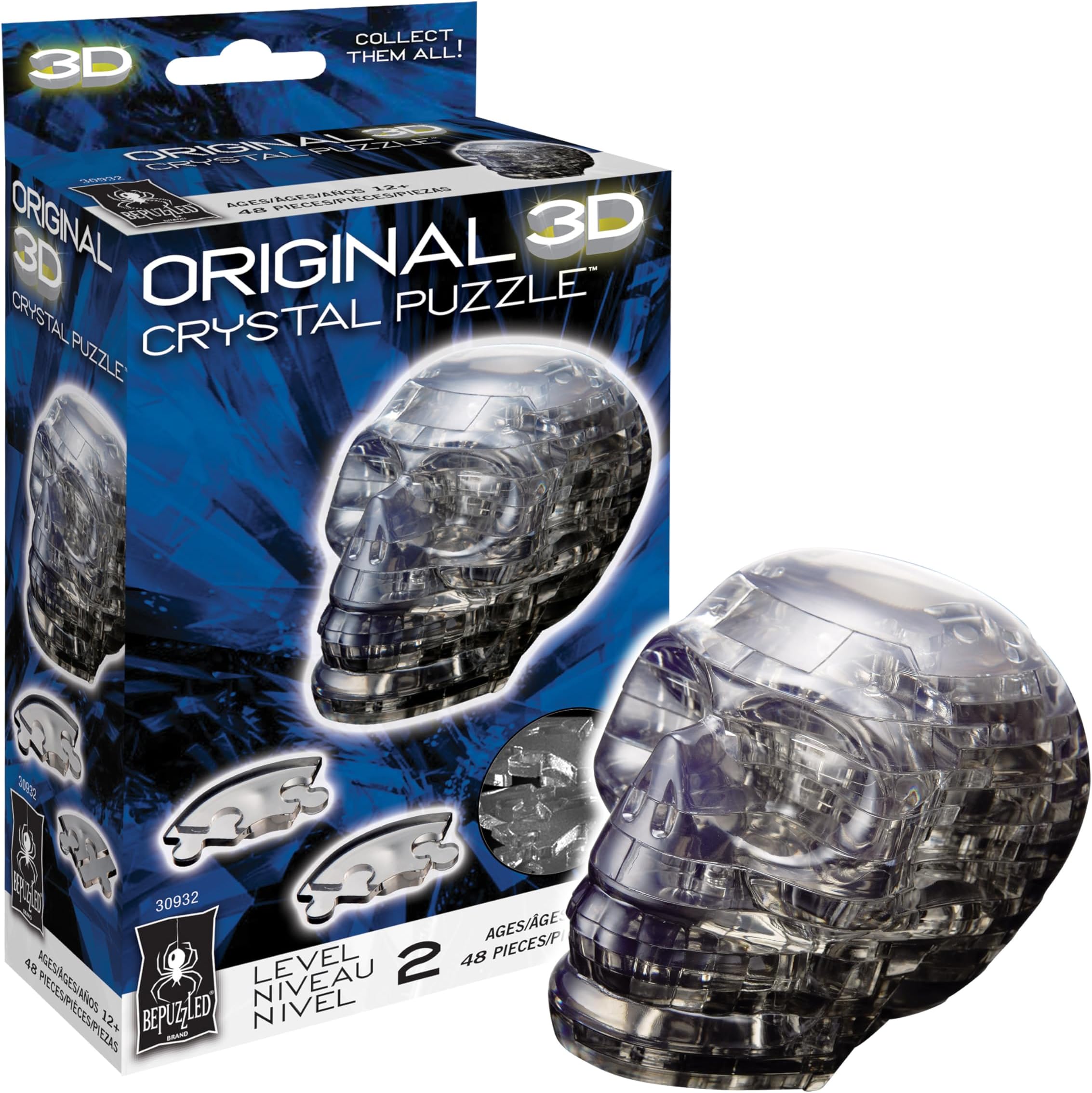 Skull Original 3D Crystal Puzzle, Ages 12 and Up