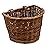 ProSource Wicker Bike Basket Front Cargo for Women and Men, Fits Most Bicycles, Beach Cruisers, Stationary Equipment, and Ebikes, Brown