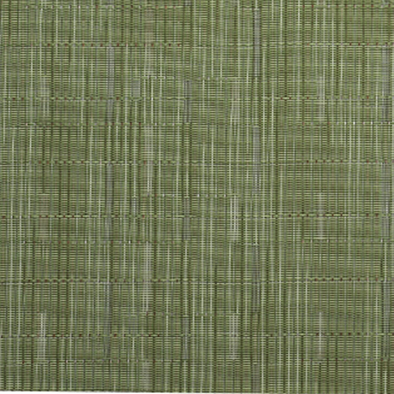 Rectangular Table Mat Set of 4, PVC Table Placemats Heat Resistant Non-Slip Washable Solid Color Vertical Stripes Green Placemat for Kitchen Dining Table, 18x11.8 Inches