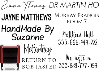 Clothing Stamp | Camp Name Stamp | 10 Font Options | Fabric Self-Inking Camp Name Stamp | 2 Lines Self Inking | School Uniform | Name Stamp