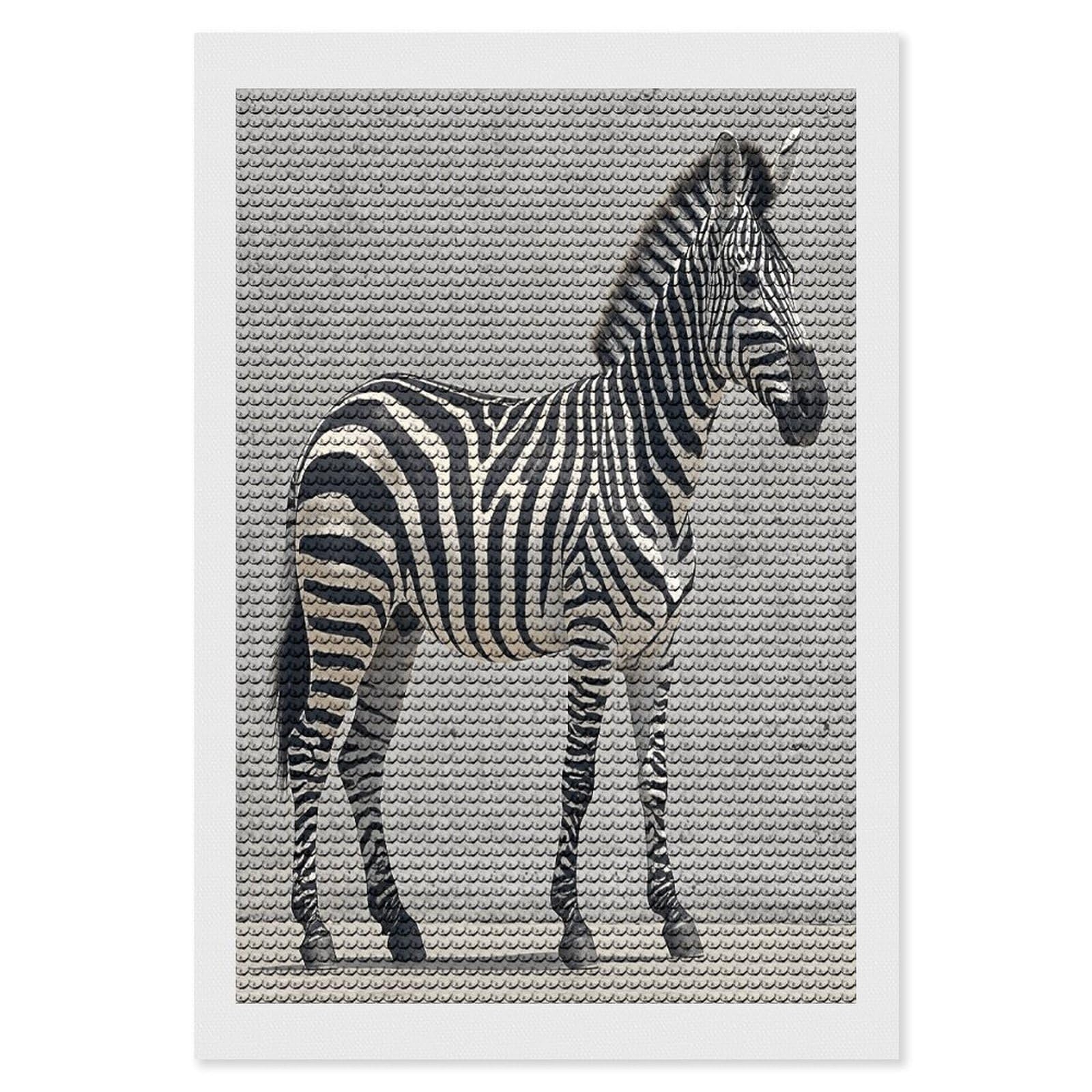 FekiLoot Zebra on The Wall Diamond Painting Kits for Adults Full Round Drill Diamond Art Kits for Beginners 5D DIY Diamond Dots Paintings Diamonds Pictures Gem Art Home Wall Decor 8"x12"