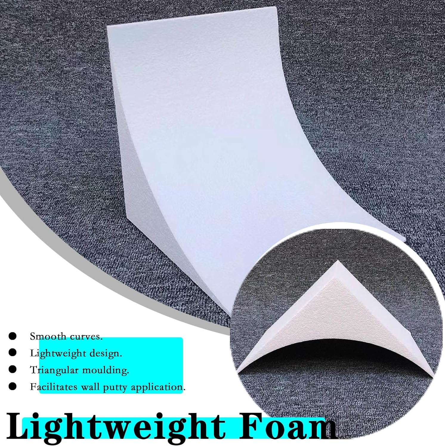 Lightweight Foam Door Arch Kit 2-Pack, 3D Premade Trim Molding for Doorways, Paintable Interior Archway Corbels, Rounded Corners for 5x5x5 Openings
