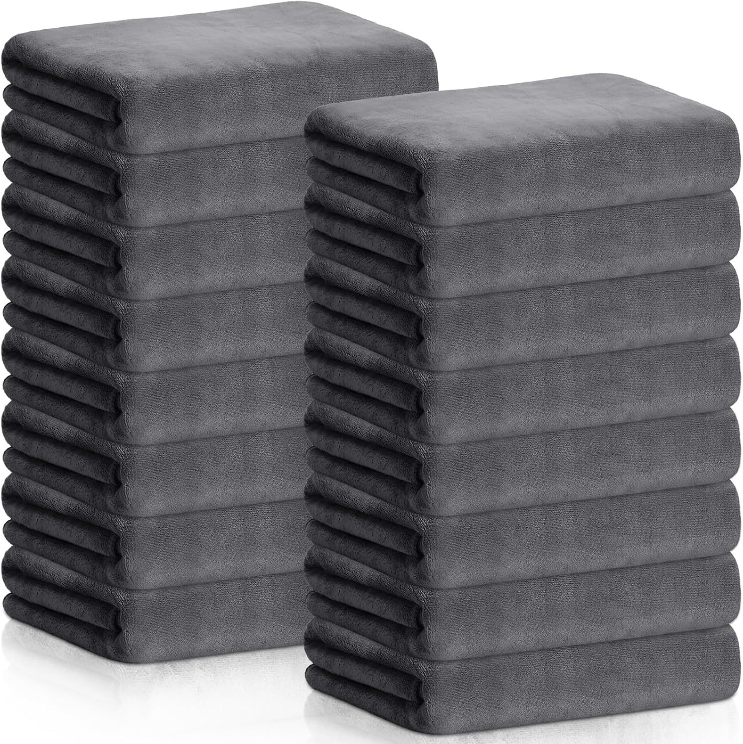 100 Dark Grey Towels | Just $1.8/Towel | Bleach Proof/Safe Bath & Bulk Hand Towels (40x20 Inches) | Light Weight Towels for Commercial Use | Quick Dry, Ultra-Soft Towel (100 Pcs Wholesale Pack)