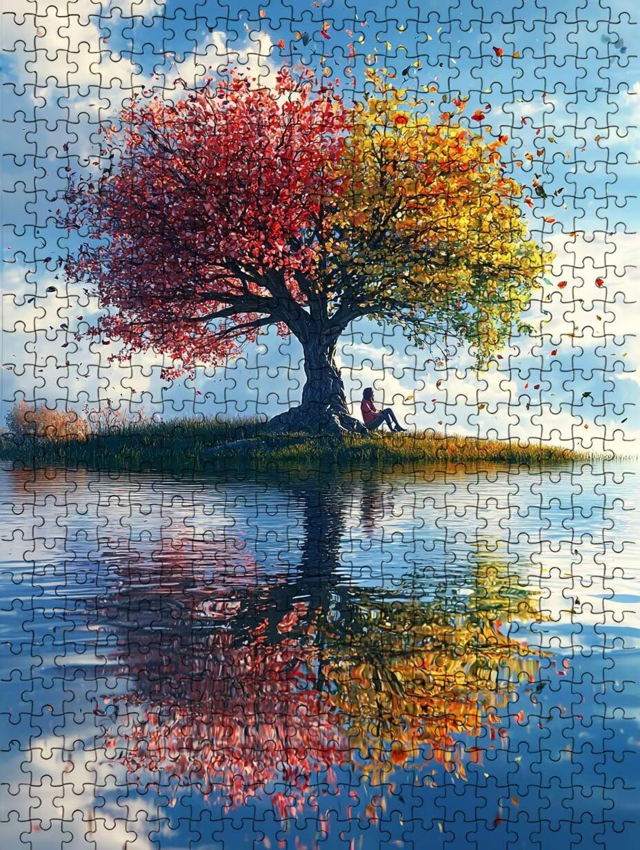 Puzzle 6000 Pezzi, Albero Donna 3D Puzzle per Adulti Impegnativo, Educa Puzzles Artistico, Divertente E Stimolante Puzzles Decorativo per La Famiglia, Regalo e Decorazione Pareti DX0YL6-845