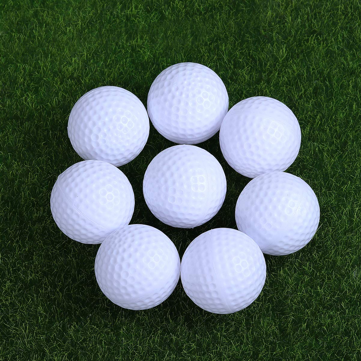Toddmomy 10Pcs Lightweight Plastic Golf Practice Balls for Indoor Hollow Balls for Safe Swing Training and Skill Development White