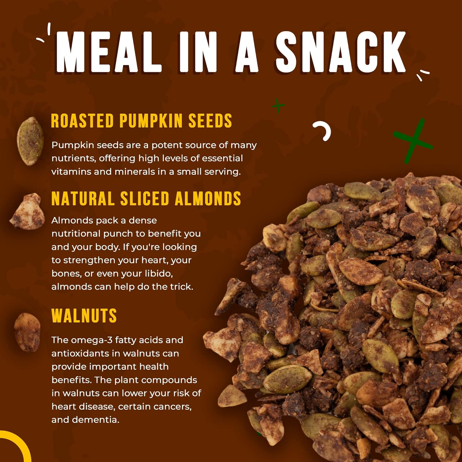 BaKol Trail Mix - High Protein Snack Chocolate Almond Mixed Nuts, Low Carb And Low Calorie Healthy Snacks Mix, Meal Replacement, Bulk 12 pack (Chocolate Almond)