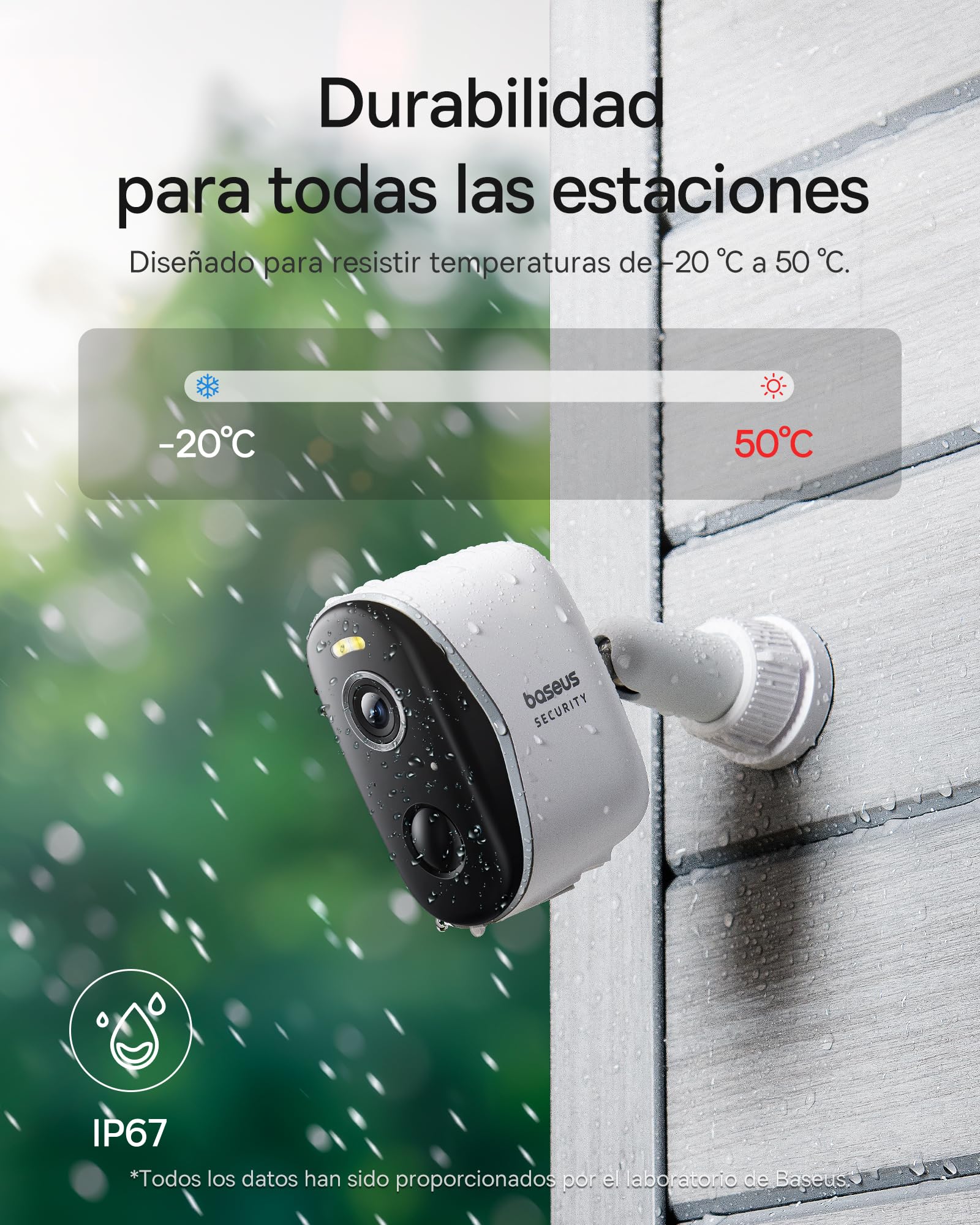 Baseus Security Camara Vigilancia WiFi Exterior Batería, 210 Días de Bateria, 2K HD, 145 Grados, IP67, Visión Nocturna, Camara Exterior con Almacenamiento Local, Detección Humana - Kit 4-CAM N1