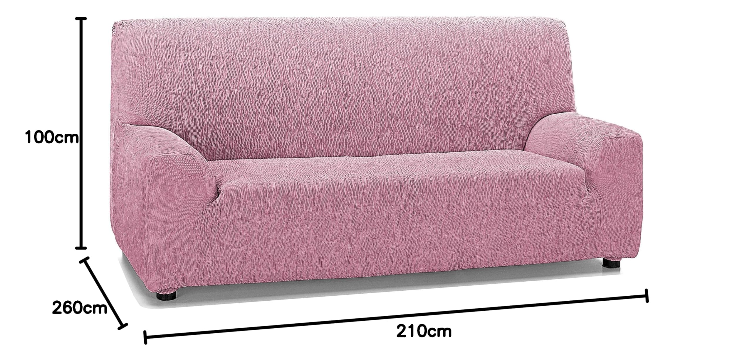 Martina Home Funda Sofa Indiana 4 P. Salmon, Salmón, 4 Plazas