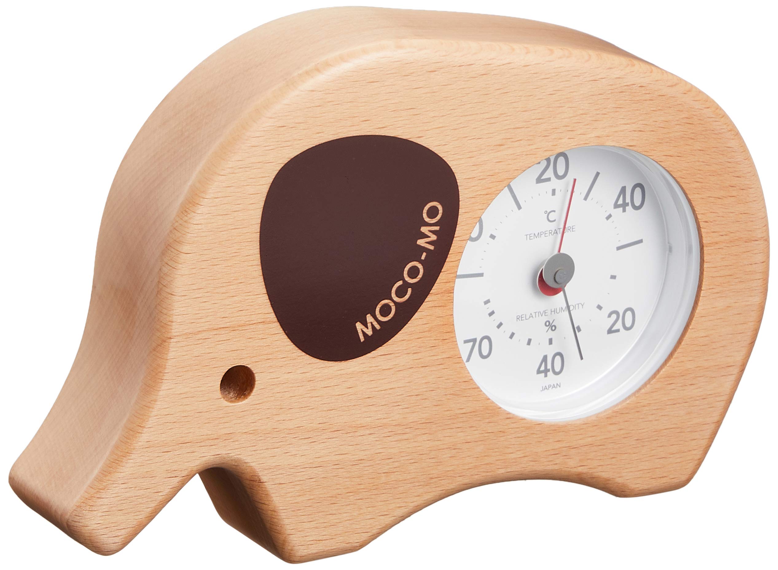 Thermo-hygromètre éléphant Uddoni Moco-mo Mm033-tn en bois pour chambre