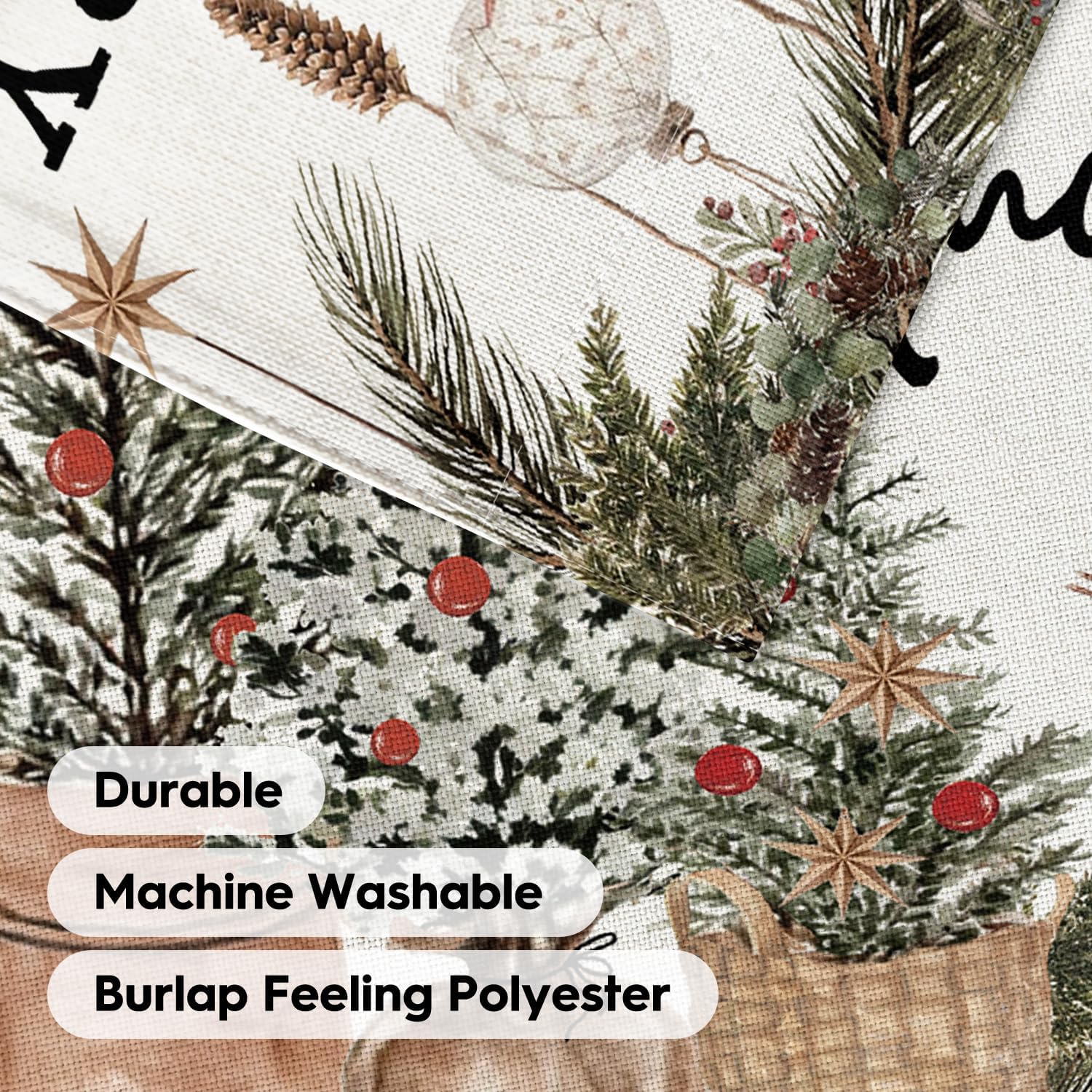 AVOIN colorlife Merry Christmas Garden Flag 12x18 Inch Double Sided Outside, Winter Holiday Yard Outdoor Decorative Flag - Image 7