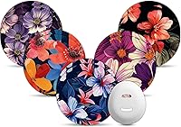 Vista 33 de Dexcom - Parches impermeables G7, estampado floral, paquete de 10 parches Amolyfe Dexcom Stelo Overpatchs, a prueba de golpes con tapa dura