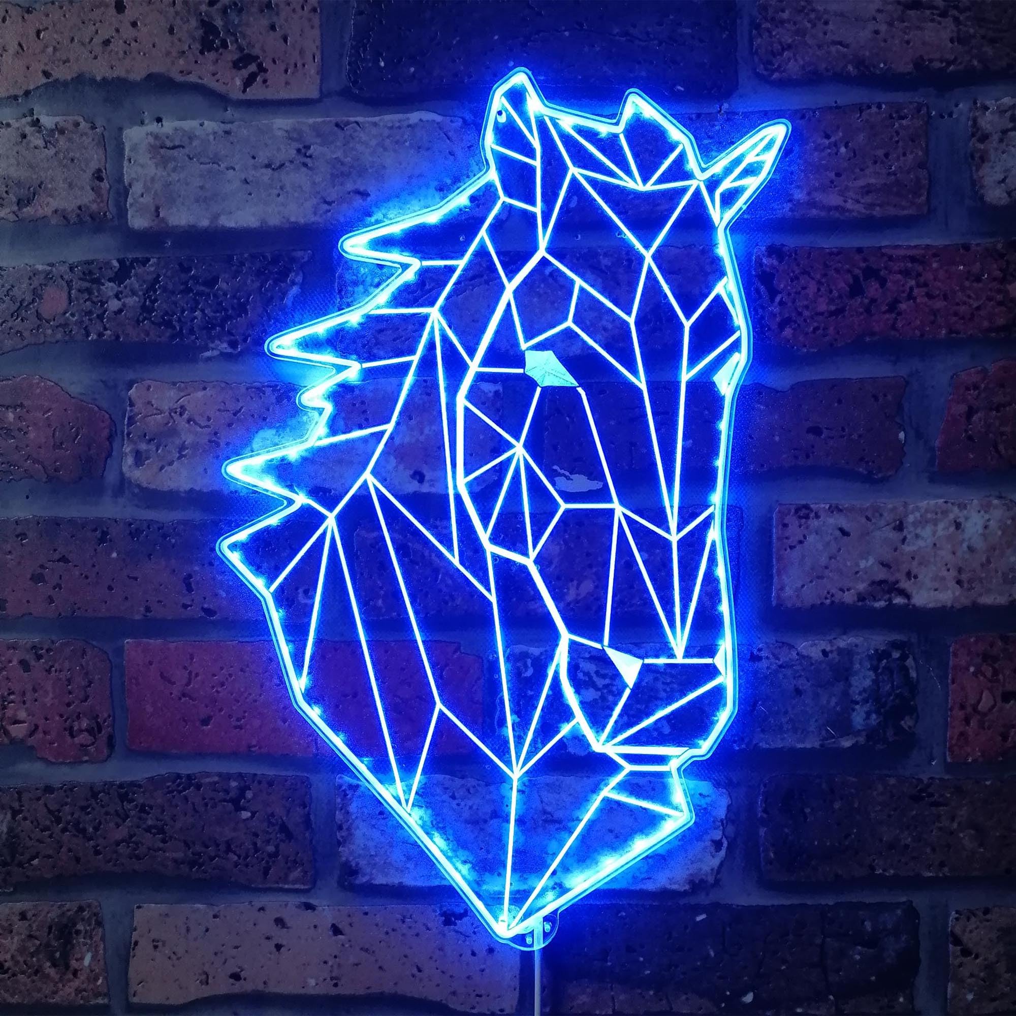 ADVPRO Horse Head Geometric RGB Dynamic Glam LED Sign - Cut-to-Edge Shape - Smart 3D Wall Decoration - Multicolor Dynamic Signage st06s66-fnd-i0290-c
