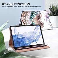 TUOLISG Samsung Galaxy Tab A9 8.7" Védőtok Állvánnyal Peach Gyémánt Minta 3