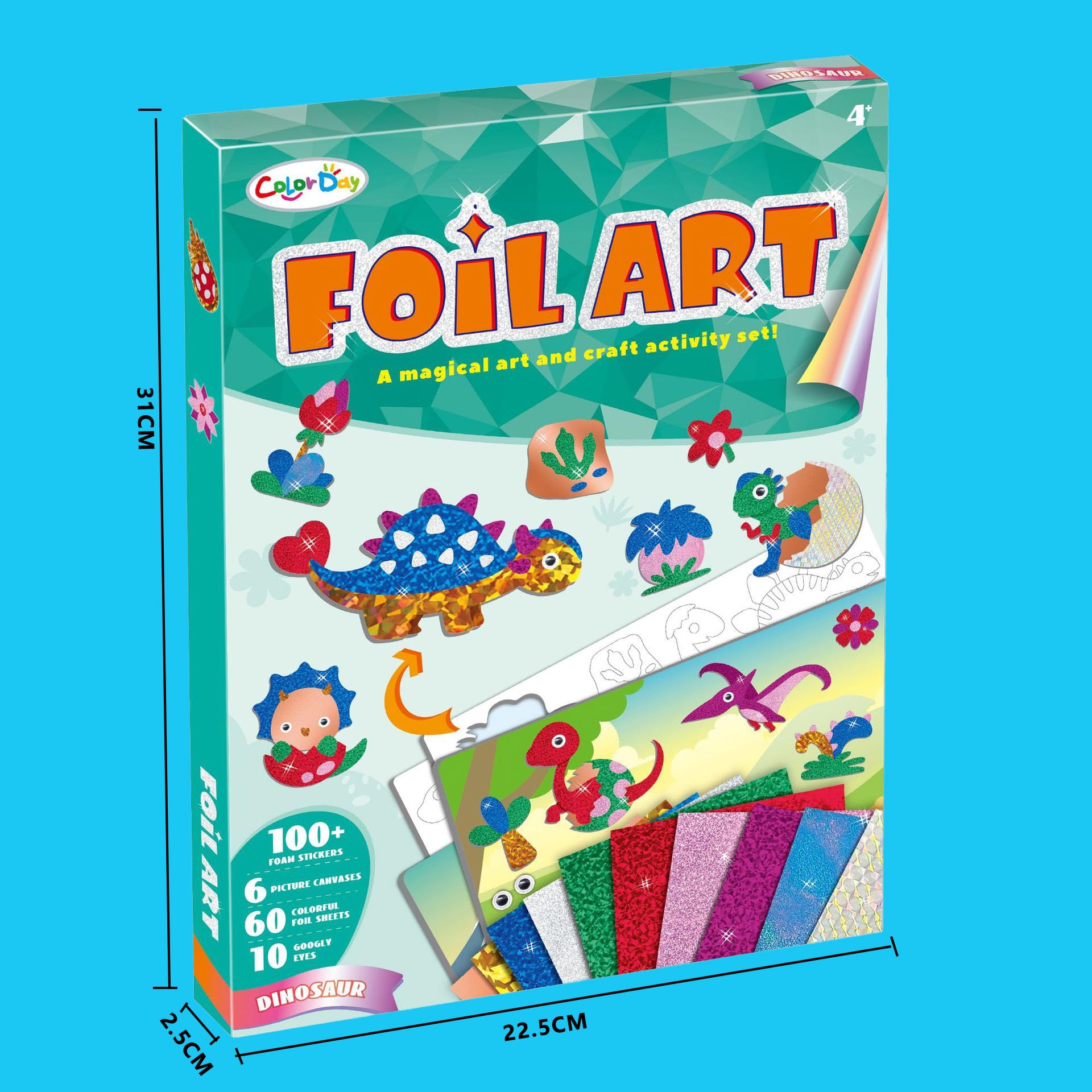 ZIYOUA Craft Kits for Kids, DIY Foil Art, Kids Activity Packs No Mess Arts and Crafts, Travel Toys - Image 3