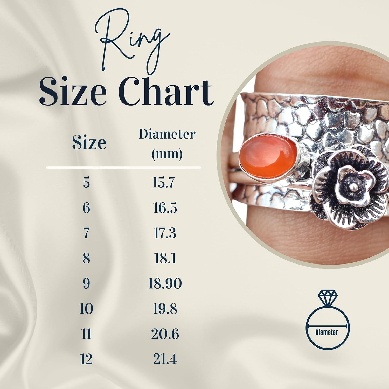 Spinner Rings Wholesale Lot for Women - Rings for Women - Fashion Ring Set, Silver Plated Stress Relief Fidget Spinner Ring, Handmade Mix Gemstone Rings For Women