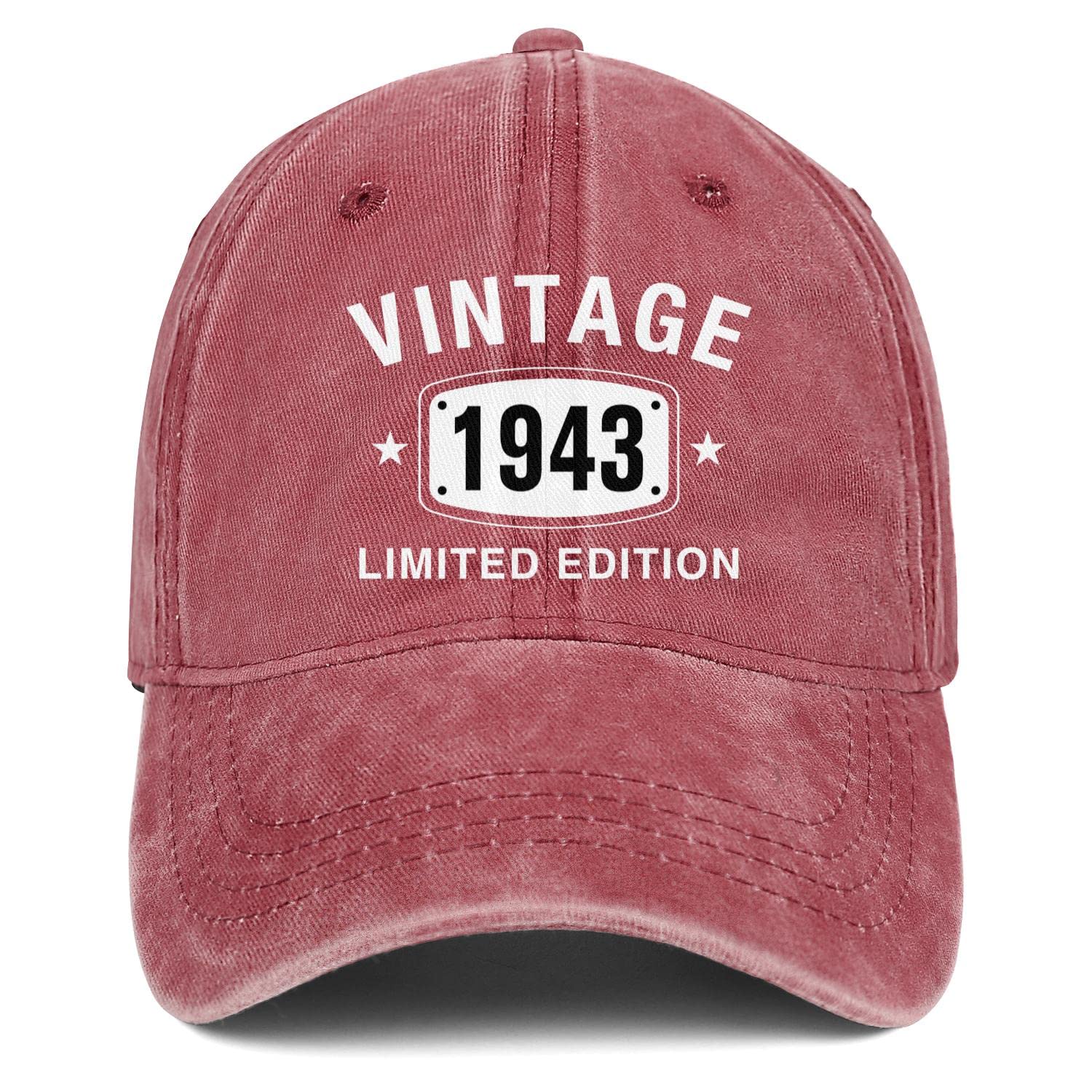 IORTY RTTY80th Birthday Gifts for Men Women Hats Vintage 80 Year Old Embroidered Baseball Cap