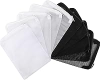 DEPEPE 10-Pack 7.8x5.9 Inch Zippered Aquarium Filter Media Bags for Carbon, Ceramic Rings, Bio Media