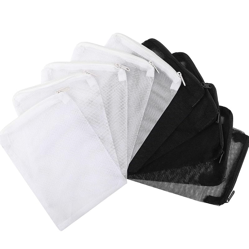 Sacos para Mídia Filtrante de Aquário DEPEPE em Tela com Zíper, 15 x 20 cm, Pacote com 10