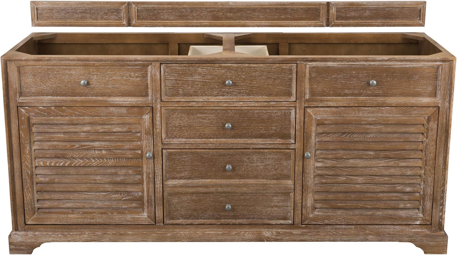 72 in. Double Vanity Cabinet in Driftwood Finish